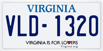 VA license plate VLD1320
