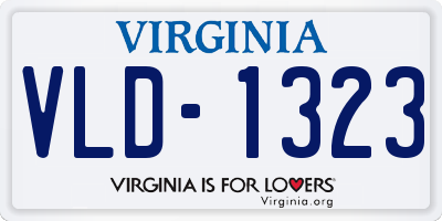 VA license plate VLD1323