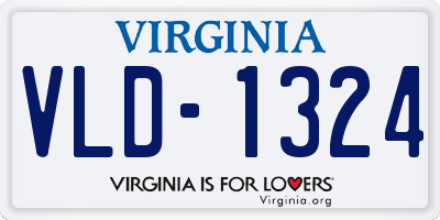 VA license plate VLD1324
