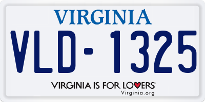 VA license plate VLD1325