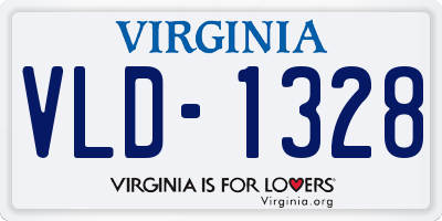 VA license plate VLD1328