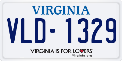VA license plate VLD1329