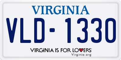 VA license plate VLD1330