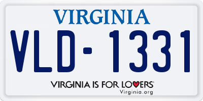 VA license plate VLD1331