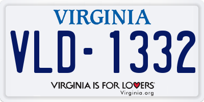 VA license plate VLD1332
