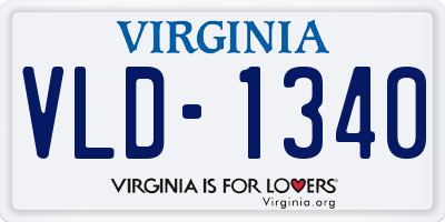 VA license plate VLD1340
