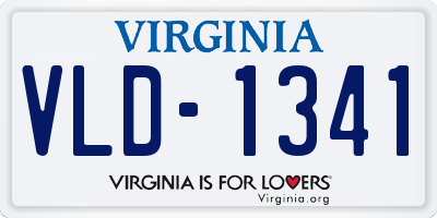 VA license plate VLD1341