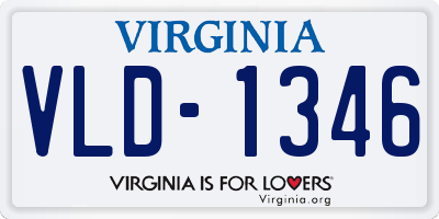VA license plate VLD1346