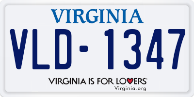 VA license plate VLD1347