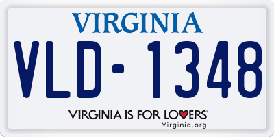 VA license plate VLD1348