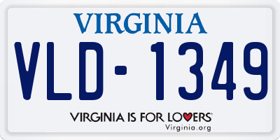 VA license plate VLD1349