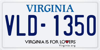 VA license plate VLD1350