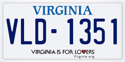 VA license plate VLD1351