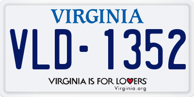 VA license plate VLD1352