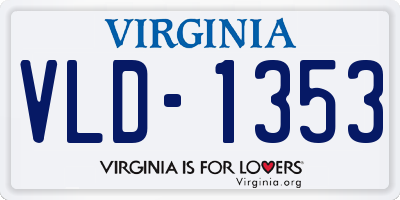 VA license plate VLD1353