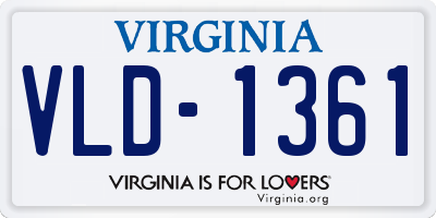 VA license plate VLD1361