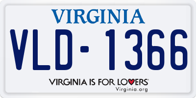 VA license plate VLD1366