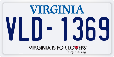 VA license plate VLD1369