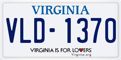 VA license plate VLD1370