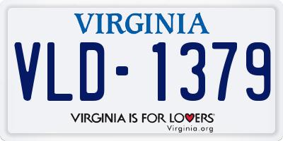 VA license plate VLD1379