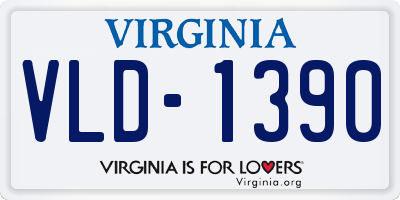 VA license plate VLD1390