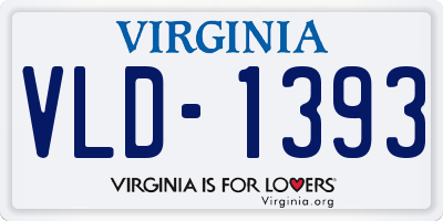 VA license plate VLD1393