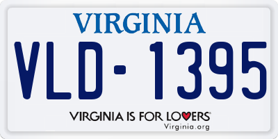VA license plate VLD1395