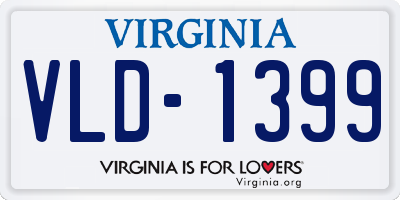 VA license plate VLD1399