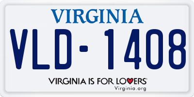 VA license plate VLD1408