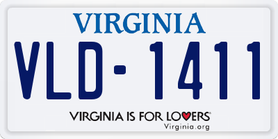 VA license plate VLD1411