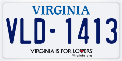 VA license plate VLD1413