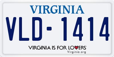 VA license plate VLD1414