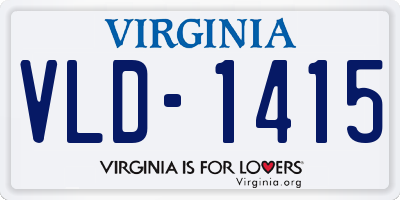 VA license plate VLD1415