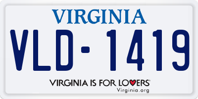 VA license plate VLD1419