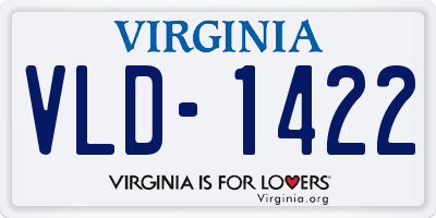 VA license plate VLD1422