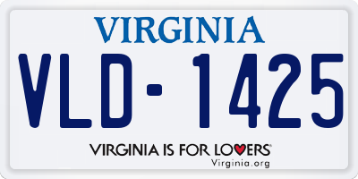 VA license plate VLD1425