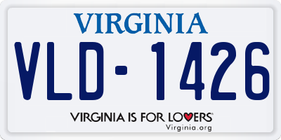 VA license plate VLD1426