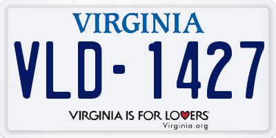 VA license plate VLD1427