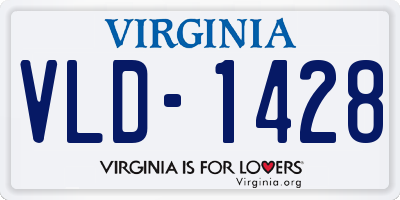VA license plate VLD1428