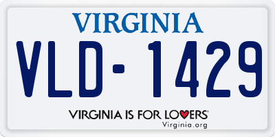 VA license plate VLD1429