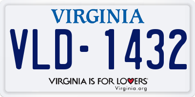 VA license plate VLD1432