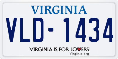 VA license plate VLD1434