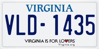 VA license plate VLD1435