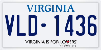 VA license plate VLD1436