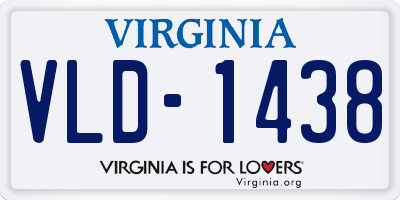 VA license plate VLD1438