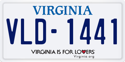 VA license plate VLD1441