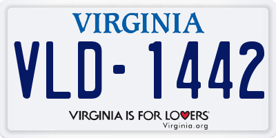 VA license plate VLD1442