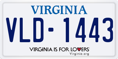 VA license plate VLD1443
