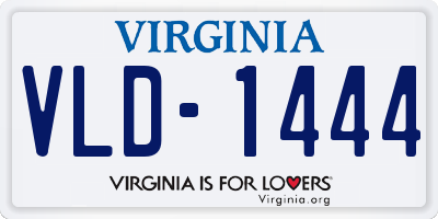 VA license plate VLD1444