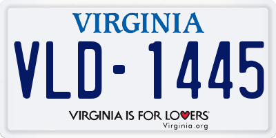VA license plate VLD1445